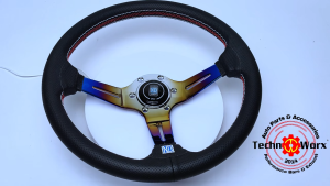 NARDI Plain Titanium Steering Wheel 14in Universal High Quality Automotive Car Thai Honeycomb momo