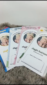 (50 PCS) Undangan 1 Lembar Aqiqah