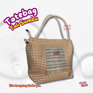 TAS JOGJA - Tote Bag Tali Sumbu Kantong Depan Totebag Wanita