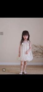 Gaun putri Dress impor Dress bersinar rok pod putih dress Ball and pod sundress Gaun Princess gauze