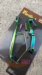 STANDAR SAMPING RING 17 HIJAU RAINBOW GREEN PLUS SELAHAN ENGKOLAN KICK STARTER HIJAU GREEN RAINBOW HONDA BEAT SCOOPY VARIO GREEN HIJAU DLL