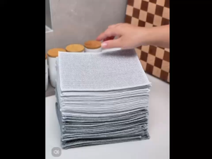20cm Multifunctional Double-layer Non Scratch Steel Wire Dish Cloth Reusable Magic Cloth Universal Cleaning Tools