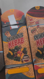 Wadah Kebab 3D Ukuran 24 x 9 cm isi 100 pcs dengan tarikan // Kemasan Kebab// Box Kebab