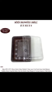 Mika Brownies Small Mika Brownies Tray Bento 15x10.5x6 Cm ( Isi 50 Pcs / MBS)