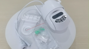 Hamrol 8MP 4K PTZ WiFi IP Camera with Dual Lens Dual Screen Color Night Vision Outdoor Waterproof IP Security Camera ICSEE APP