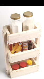 Rak Bawang dan Telur Susun 3 dan 2 Bumbu Dapur Penyimpanan Garam