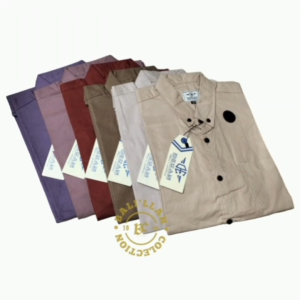 Kemeja formal polos lengan pendek standar M L XL