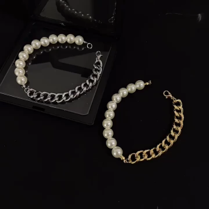 🔥🔥Roman Holiday Design Sense Semi Pearl Bracelet Women Simple Bracelet Ins Style Trendy Bracelet