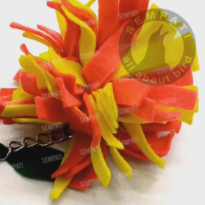 SEMPATI Pompom Swing Flanel Mainan Gigitan Ayunan Cokotan Burung Lovebird Love Bird Parkit Nuri Kakatua Parrot Falk Sunconure Sc African Grey Mainan Kucing Sugar Glider Hamster PSWING