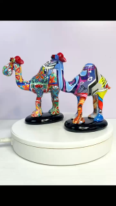 Pajangan Unta Arab/Hiasan Panjangan Miniatur Onta/Dekorasi Ruang Tamu Bahan Resin - Harga/pc