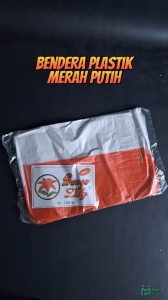 Bendera Plastik 100 pcs / 60 pcs Merah Putih Indonesia