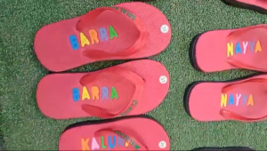Sendal Jepit Nama Custome Anak dan Dewasa Couple