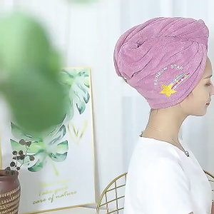 [SG SELLER]Women Girls Magic Microfiber Shower Cap Towel Bath Hats for Women Dry Hair Cap Quick Drying Soft for Lady Turban Head