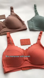 Eve Maternity Bra BH Menyusui Katun Garis Scalop BH176