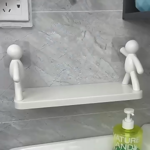 2pcs Creative Wall Hanging Bathroom Corner Shelf Storage Rack Kitchen Rack Adhesive Wall Plastic Organizer Toilet
