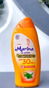 MARINA UV WHITE SUNBLOCK SPF 30 PA++ 85 ML SUNBLOK BADAN WATERPROOF PELINDUNG TABIR SURYA