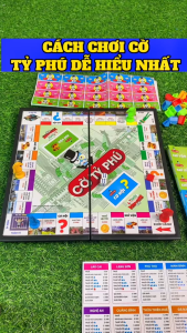 Bàn Cờ Tỷ Phú Sato Việt Nam Loại Lớn/ Loại Vừa - Monopoly - Trò Chơi Rèn Luyện Tư Duy