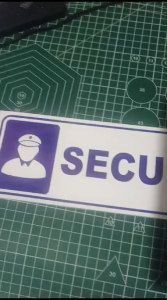 STIKER Tulisan SECURITY Ukuran 10 x 30 cm