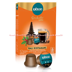 Excelso Unakaffe Bali Kintamani 12 Coffee Capsules Kopi Kapsul Cair Ekselso Exselso Balie Kin Tamani
