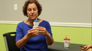 TalkTools ® Honey Bear Original for Oral Motor Therapy (New handle feature) for kids learning basic life skills