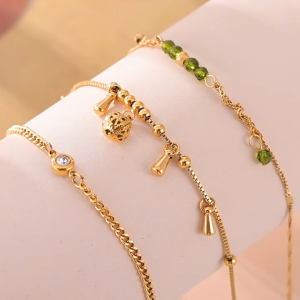 Bộ lắc chân lắc tay dây mảnh  họa tiết siêu dễ thương LTC48 - Phụ Kiện Thời Trang Việt