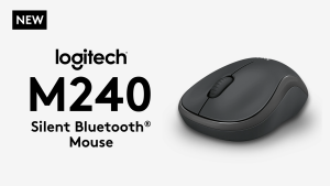 Logitech M240 Silent Bluetooth Mouse Wireless Compact Portable Smooth Tracking 18-Month Battery for Windows macOS ChromeOS Compatible with PC Mac Laptop Tablets