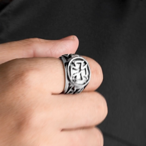 Otsky Cincin Pria Dark Crown Metal Retro Premium Adjustable