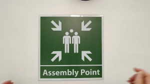 Safety Signage - Assembly point 280mm x 280mm