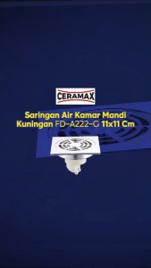 Ceramax Saringan Air Kamar Mandi Kuningan FD-A222-G 11x11 Cm