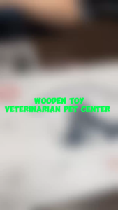 Hntob 22pcs Wooden Veterinarian Pet Center Pretend Doctor Role Play Toys Toy Doctor Kit Set