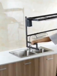 Dapur Anti Karat Rak | Wastafel Dapur Rak Piring Wastafel Dapur | Stainless Steel Rak Cuci Piring Multifungsi Rak | 多功能厨房