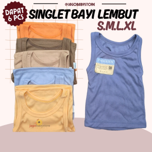 1/2 LUSIN (6 pcs) Singlet bayi SNI Gradasi Warna Cewek ukuran S / M / L / XL harga PROMO