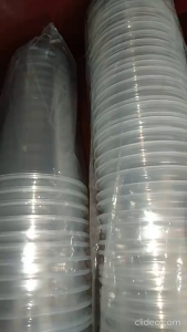 (1000pcs) Soft SLIM (10 16 20oz) (90mm Diameter) PP Y Cup for Milk Tea / Optional FLAT DOME Lid 1 BOX