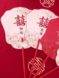 Wed Kipas Pengiring Pengantin Wedding Chinese Kipas Shuang Xi Kipas Nikahan