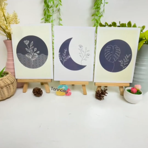 TENNESY HIASAN DINDING MOON BULAN WALL DECOR 15x20CM PAJANGAN KAYU POSTER DEKORASI KAMAR RUMAH