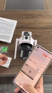 V380 Solar Cctv Camera connect cellphone Dual Lens Outdoor Waterproof Two Way Audio 4G/Wifi connect