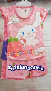 Setelan Baju Anak Perempuan Sanrio Kuromi / My Melody / Cinnamoroll [LUCY]