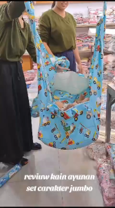 Ayunan Bayi Gantung Besi & Kain: Praktis & Aman