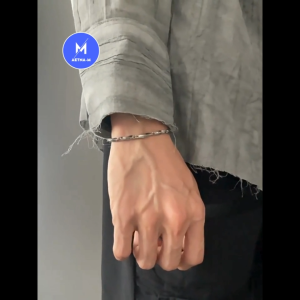 Melon Seeds Silver Stainless Steel Bracelet Men Women Bangle Anti Karat Gelang Tangan Lelaki Wanita Fashion 不锈钢 莫比乌斯环 手链