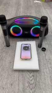 ลำโพงบลูทูธNoblecrown CR-15 ลำโพง 50W พร้อมไมล์หลายสาย2ตัว พร้อมไฟRGB เปลี่ยนได้หลายสี ของแท้100%