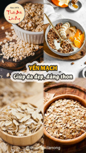 Yến mạch cán dẹt 100g (Làm ngũ cốc granola ăn kiêng nấu cháo ăn dặm cho bé)