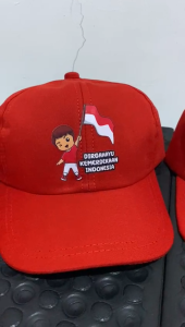 Topi Baseball Anak Motif 17 Agustus 45 Bordir nama Topi Bisbol anak nama