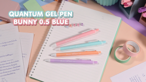 [แพ็ค12ชิ้น] Quantum ปากกา ปากกาเจล บันนี่ น้ำเงิน 0.5 จำนวน 12 ด้าม
