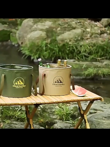 Habitat Camp ถังเก็บน้ำพับได้ ใช้งานกลางแจ้ง ขนาดพกพา เพิ่มความหนาถั 5L/10L/20L ความจุขนาดใหญ่ ในครัวเรือน ถังตั้งแคมป์