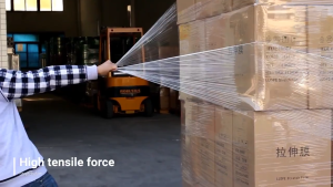 Stretch Film 500mm x 2.2kg x Core 0.2kg x 23micron Black / Clear Plastic Wrapping Roll Packaging