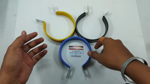 Klem Knalpot Bulat + Karet 35 Inch (PSP) Bracket Breket Silincer Karet Pelindung Sabuk Kenalpot Uni