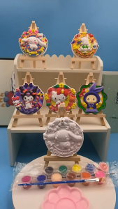 Cartoon Cute Coloring Plaster Doll Lootbag Filler Handwork Toys Educationgal Toy For Kids Gift