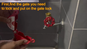 1-2.5 Inch Gate Valve Lockout Tank Locking Rotation Water Gas Pipe Valve Safety Lock Disc
