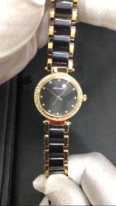 ADRIATICA Swiss Made Elegant White Ceramic Swarovski Womens Watch A3576.F144QZ