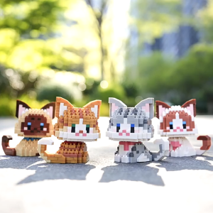 Pan Nie Block BRICKS Cat Cute Kitten Pet Nano Block Mini Block Gift Decoration Building Brick Toy Boy Girl Kucing 猫咪积木